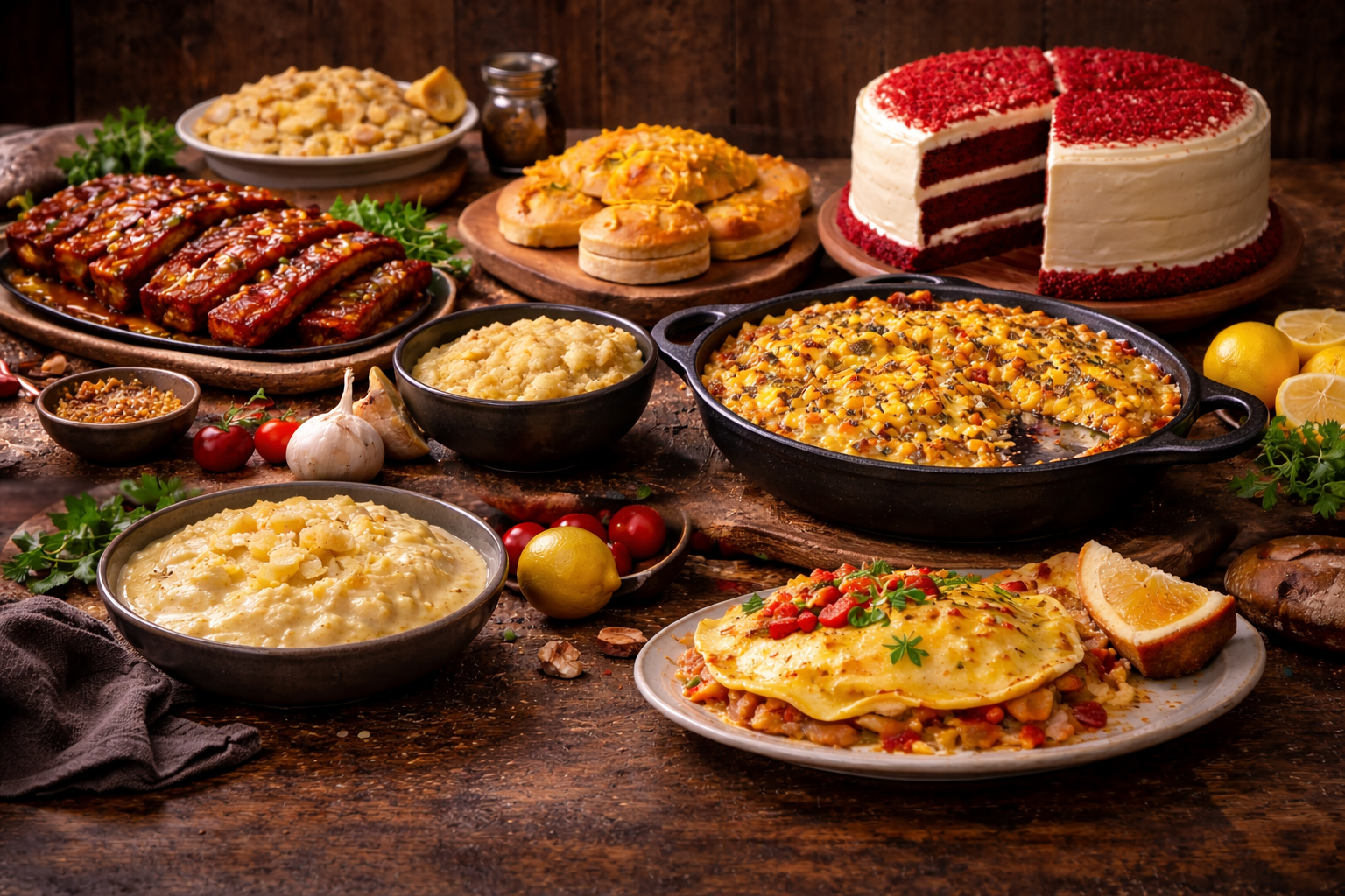 family-tested food from the Lancaster kitchen, including chicken casserole, mac and cheese, and blackberry cobbler